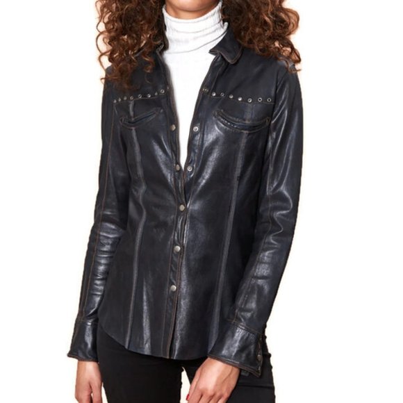 Jakett Jolene Leather Jacket Midnight Grommet XS - Picture 1 of 9